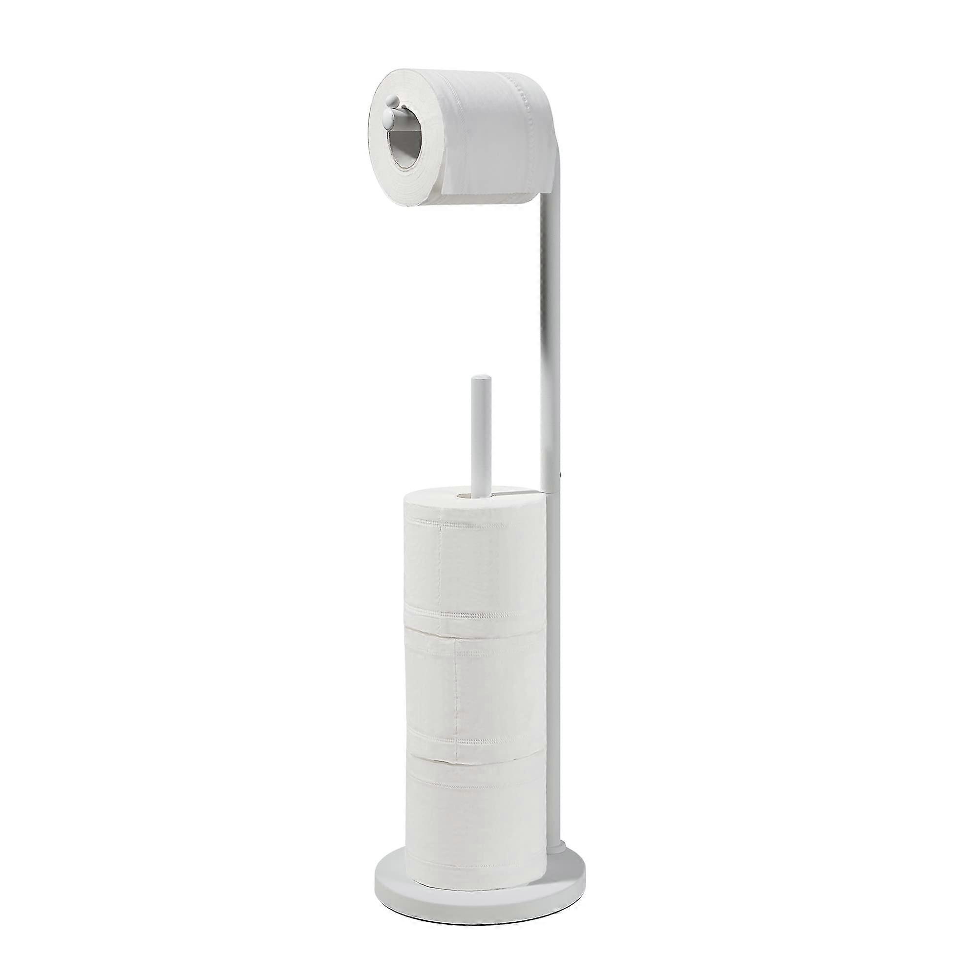 White round base toilet paper roll holder