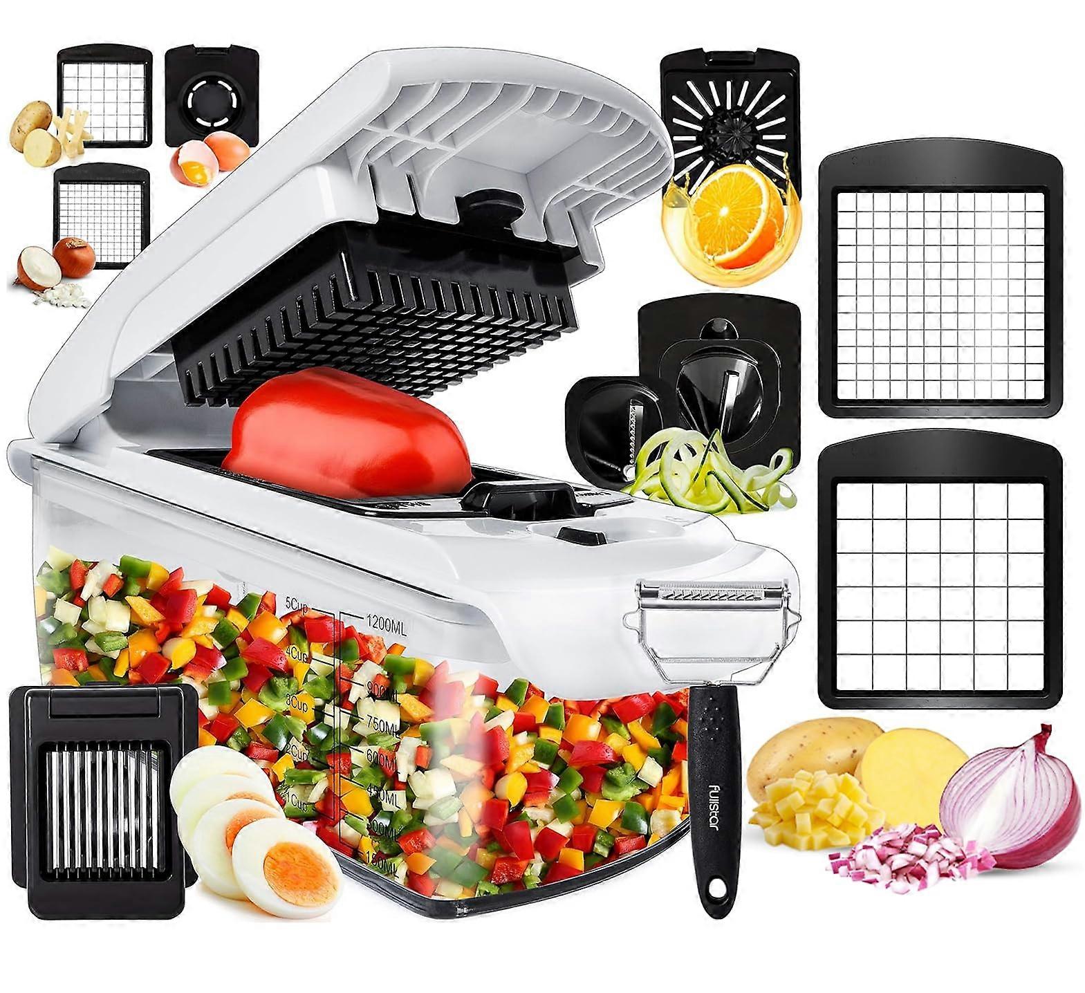 9 in 1 White Chopper for Efficient Food Preparation in the Kitchen