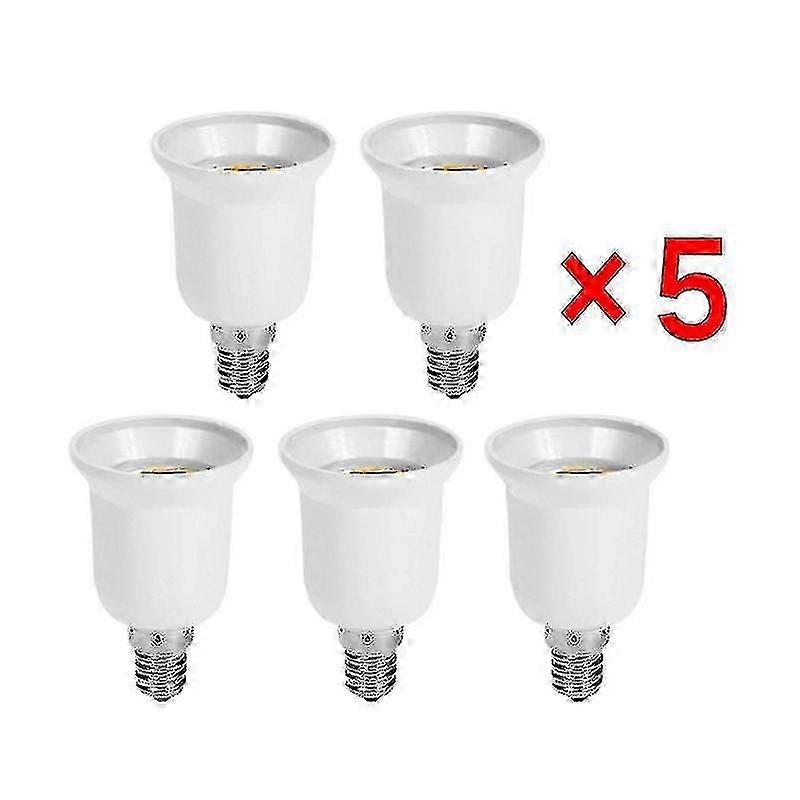 5pcs E14 To E27 Adapter Conversion Socket Plastic Fireproof  Converter High Quality Material