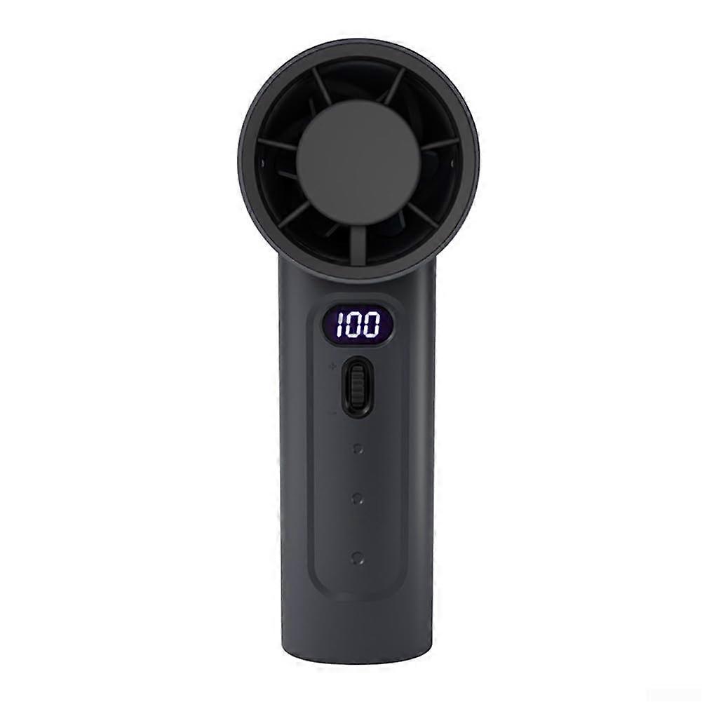Portable Handheld Cooling Fan with 100 Speed Settings, Mini USB Rechargeable Turbo Fan in Black for Personal Use