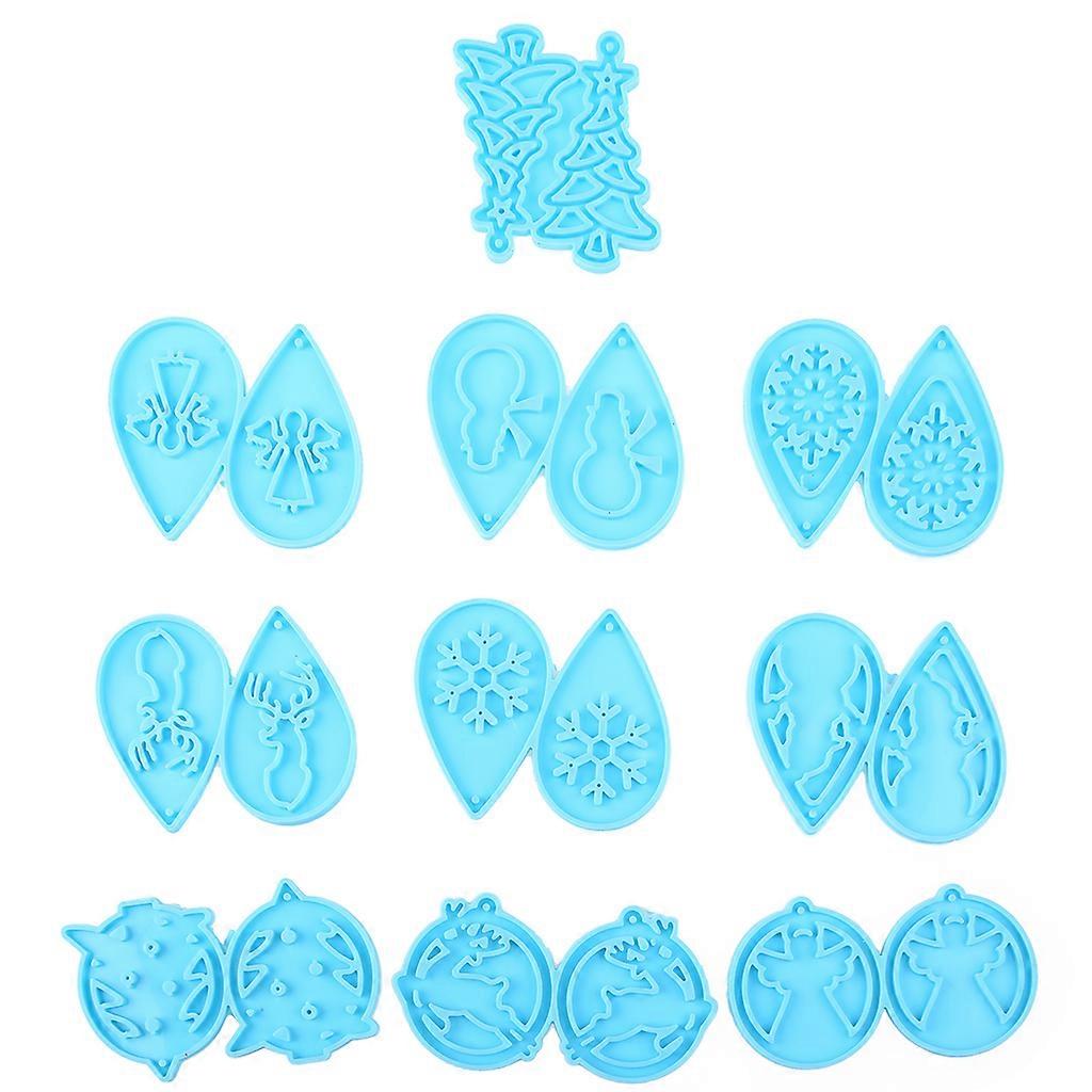 عيد الميلاد قلادة الجمع بين الأقراط العفن عيد الميلاد قلادة سيليكون العفن ديكور المنزل العفن مناسبة للنساء