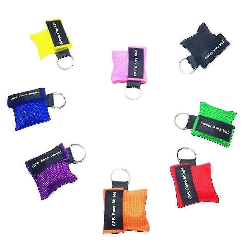 8 Pcs Emergency CPR Keychain Face Mask