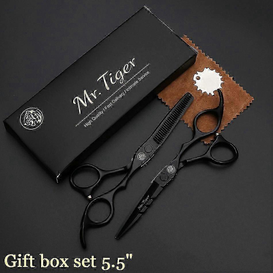 日本ヘアシザーズ5.5 6.0プロフェッショナル理髪ハサミシンニングバーバーシザーセットヘアカットシザーヘアサロンシアー