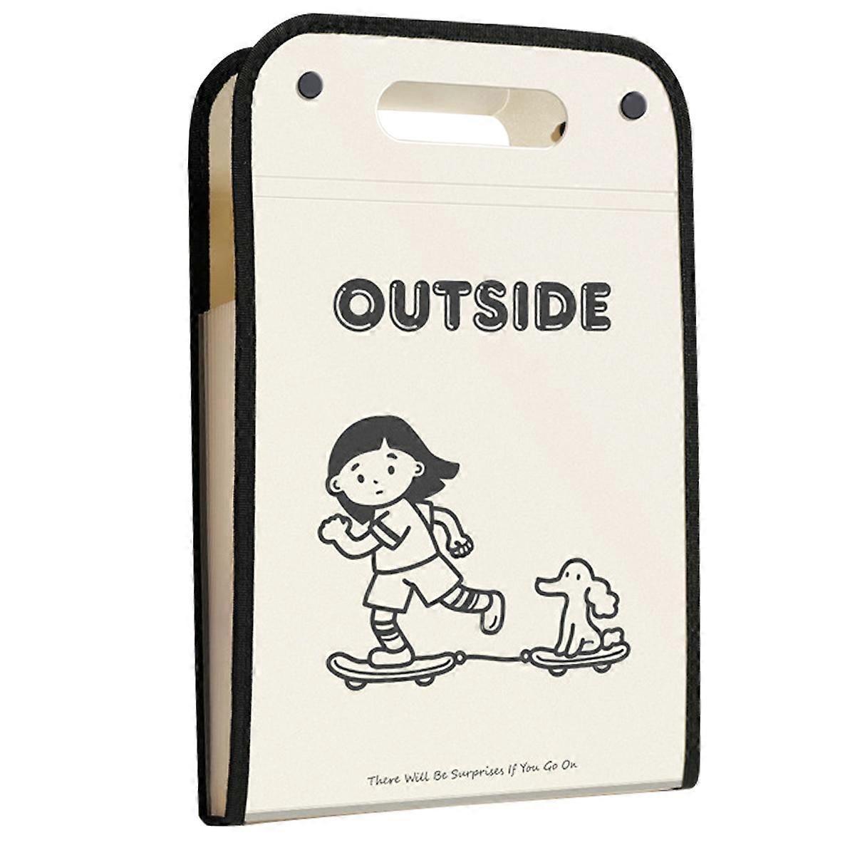 Paper File Folder 13 Pockets  Portable Vertical Organ Bag ,Multi-Layer Expanding Folder Student Hand-held Data Sorting Paper Storage Bag