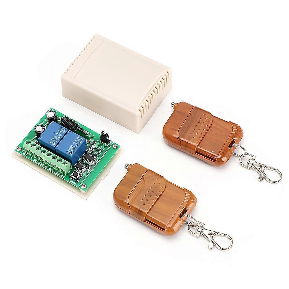DC12V Learning Code Remote Control Switch Kit - 2-Way Receiver with LED Indicators