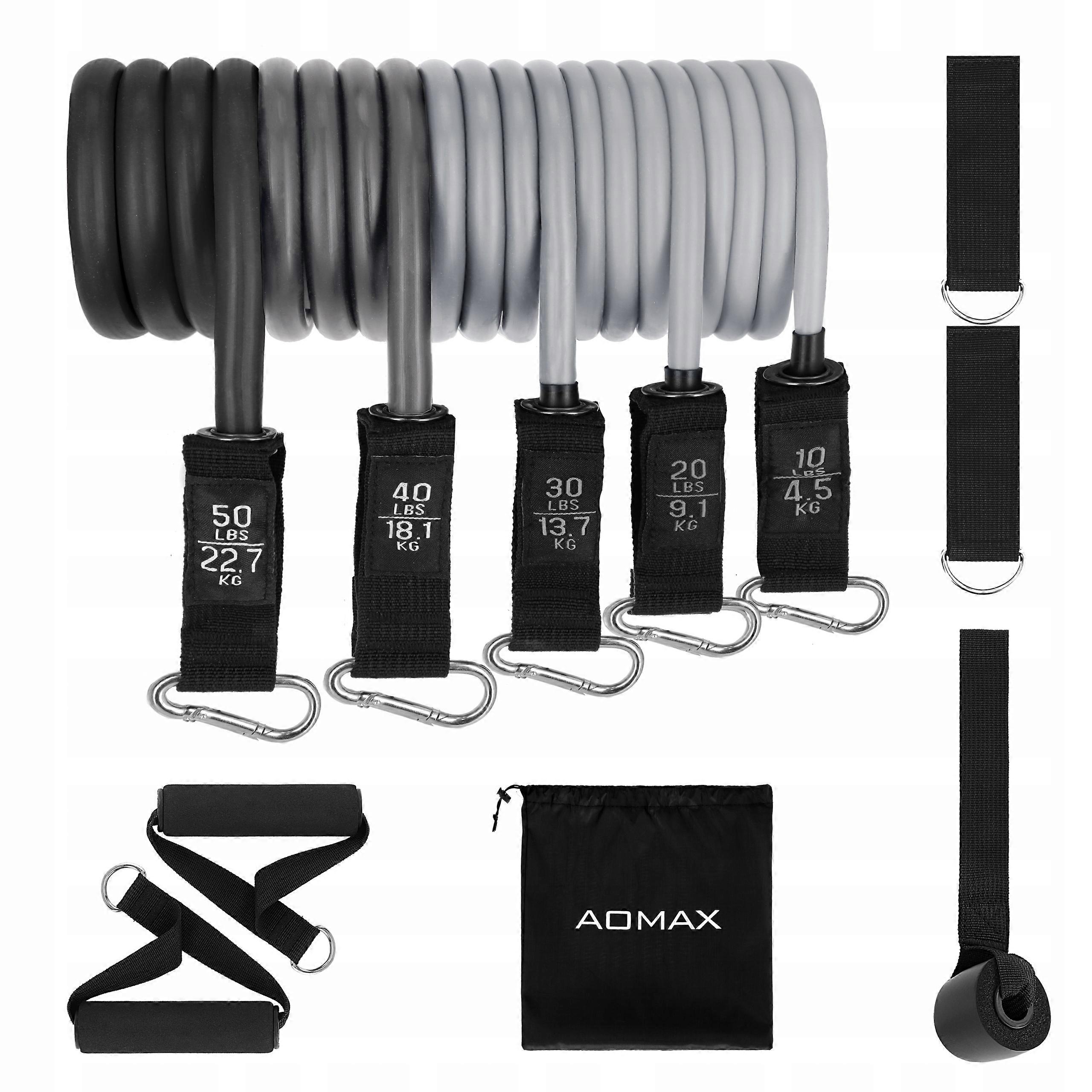 Set Of 5 Resistance Bands For Exercises High Quality Fitness Expander Aomax