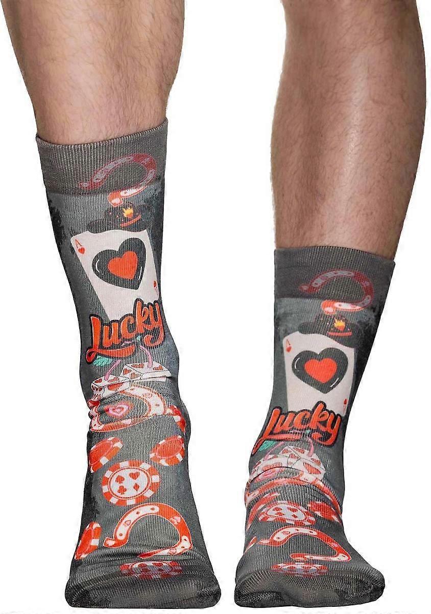 Wigglesteps Lucky You Socks - Grey/Red
