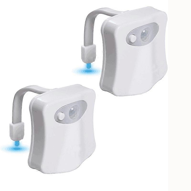 LED-Toilettenlicht mit Bewegungssensor, Bewegungssensor, Farbwechsel (wird nur bei Dunkelheit aktiviert) Moderne 2er-Pack Farbwechsel.