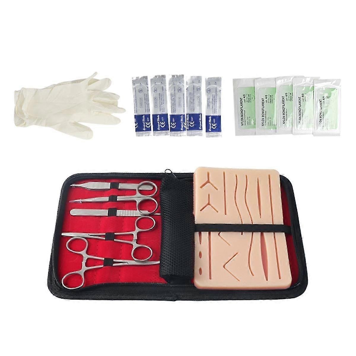 Complete Suture Training Kit, Silicone Suture Pad, for Students