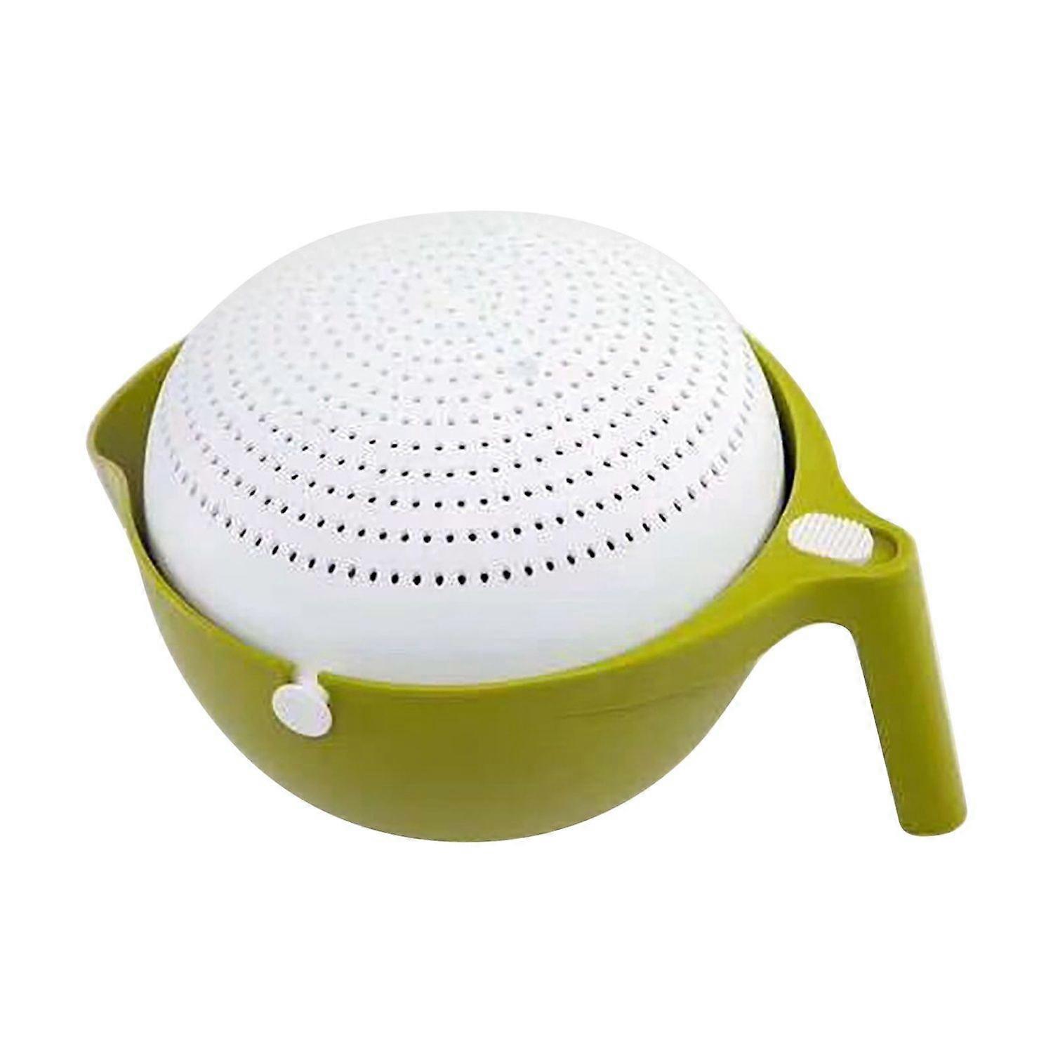 Double Drain Basket Bowl Kitchen Strainer Noodles Vegetables