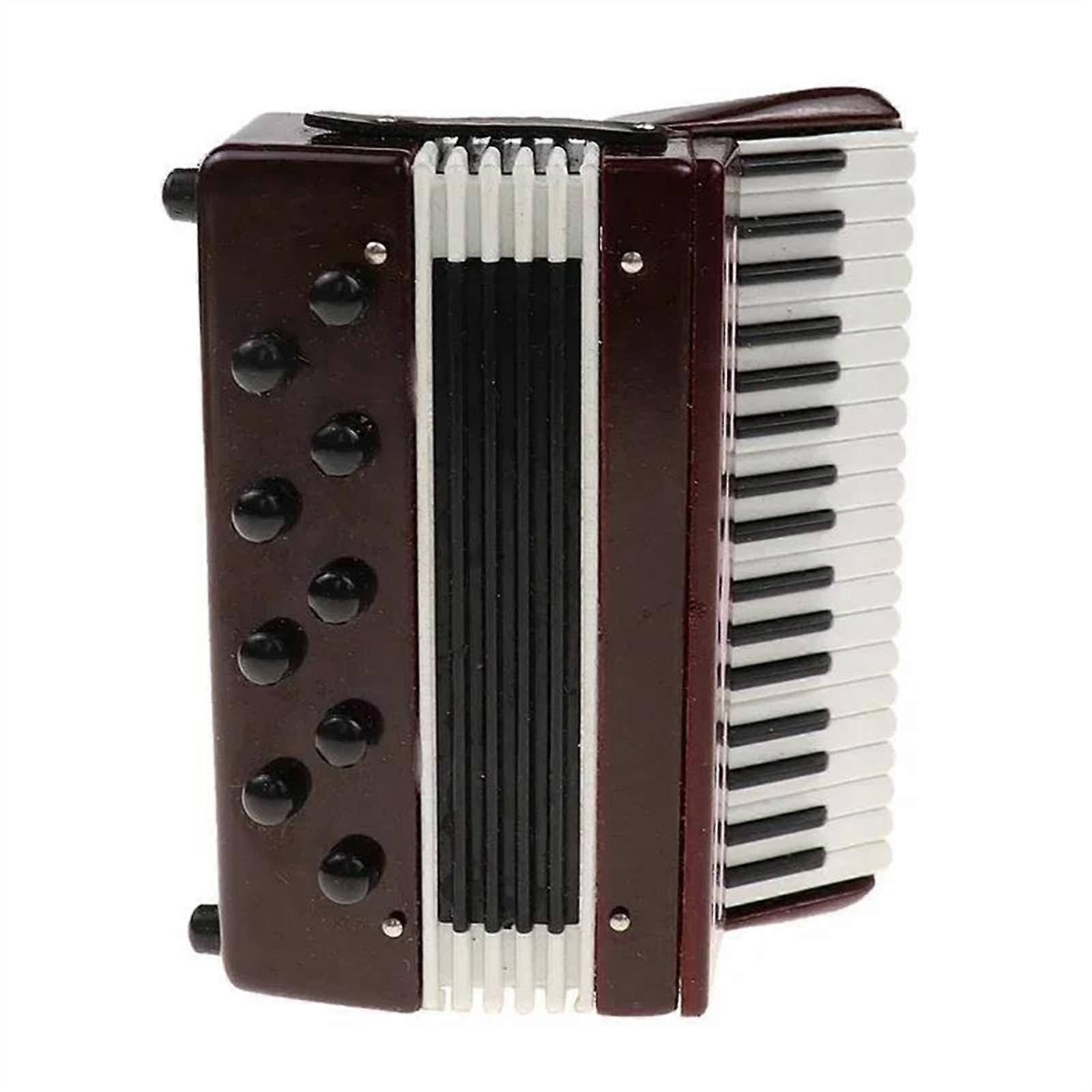 Accordion Musical Instrument Collection Miniature Model Red Decorative Ornament for Home or Gift