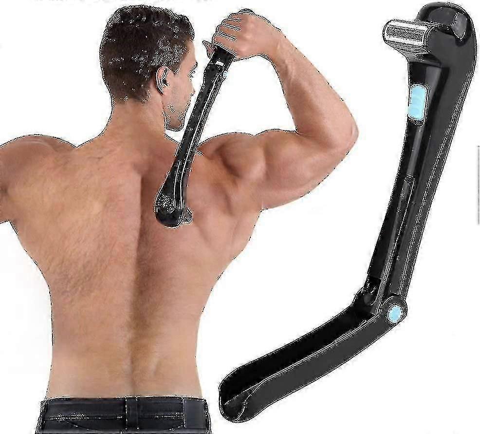 Back Epilation And Body Shaver, Ergonomic Handle, Wet Or Dry 1 Pc Black