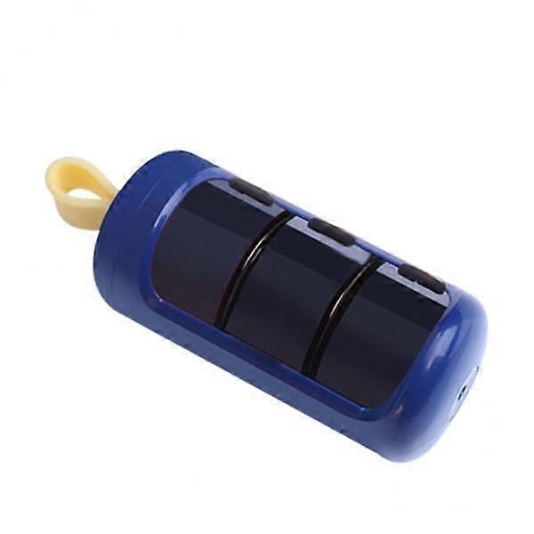 2x Storage 3 Compartment Box Dispenser for Individuals Blue