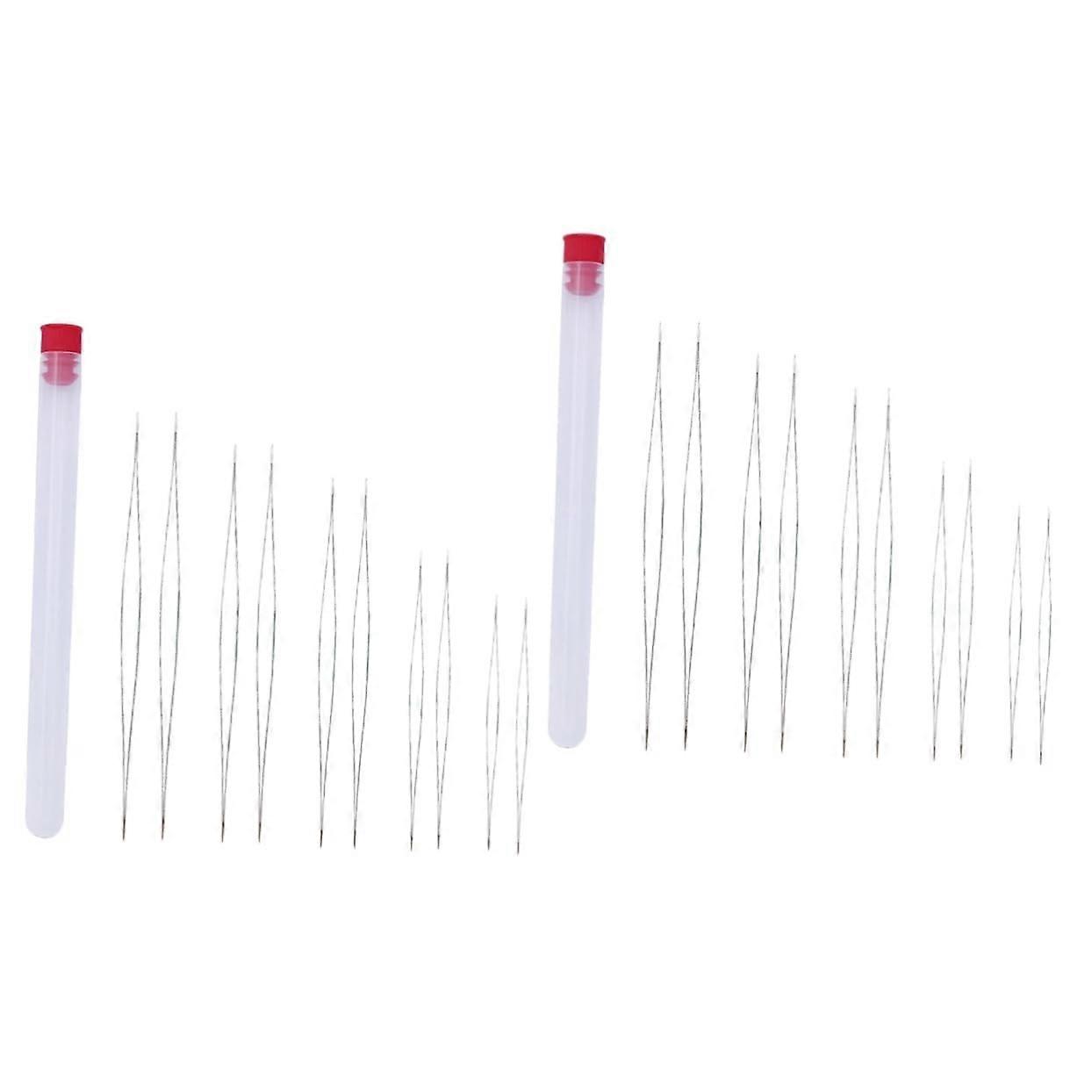 20 Pcs Quality Metal Beading Needles Kit Each Threaders for Set Jewelry Threader for Needles with Storage Bottle