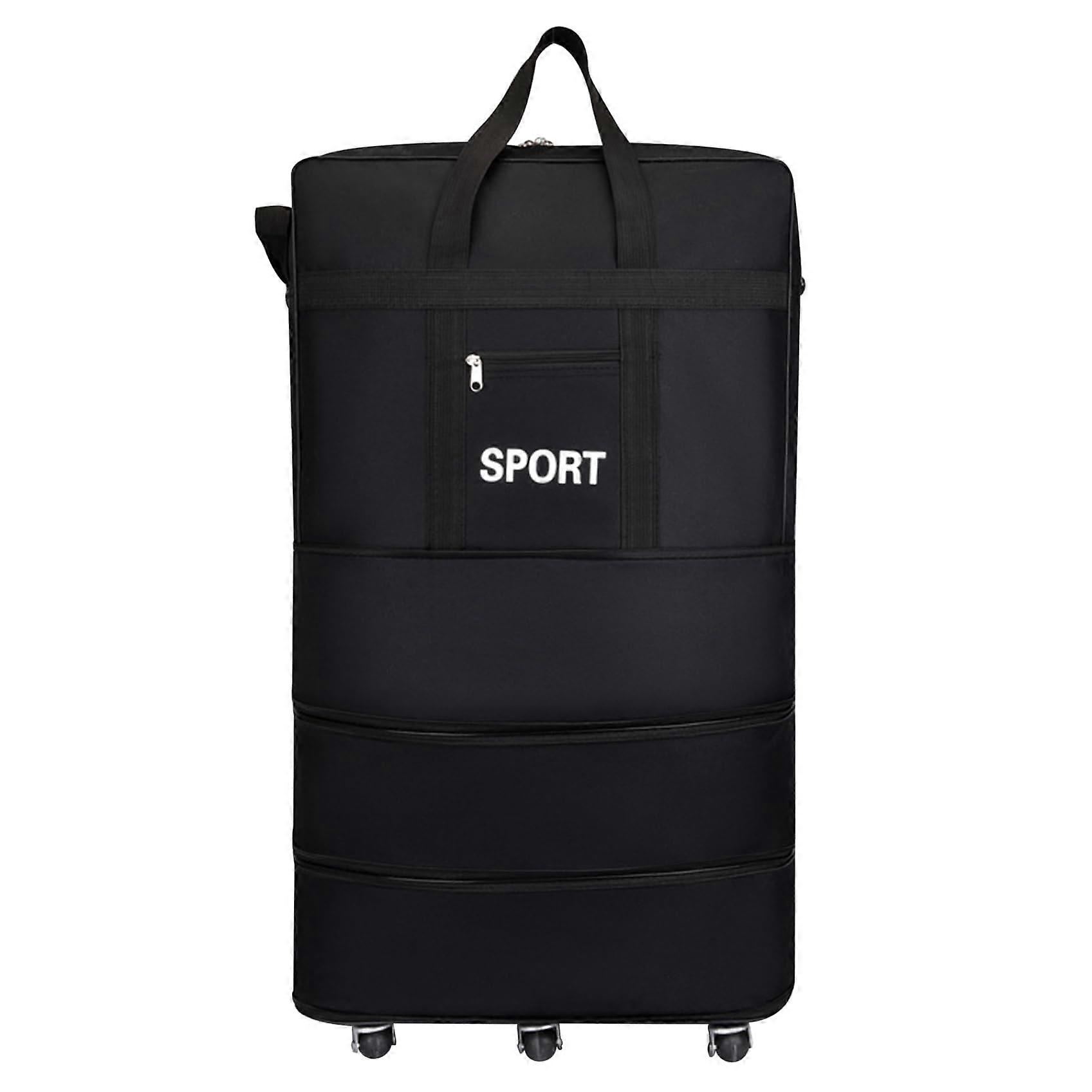 Duffle Bag with Wheels, 3Tier Large Expandable Wheeled Holdall, Oxford
