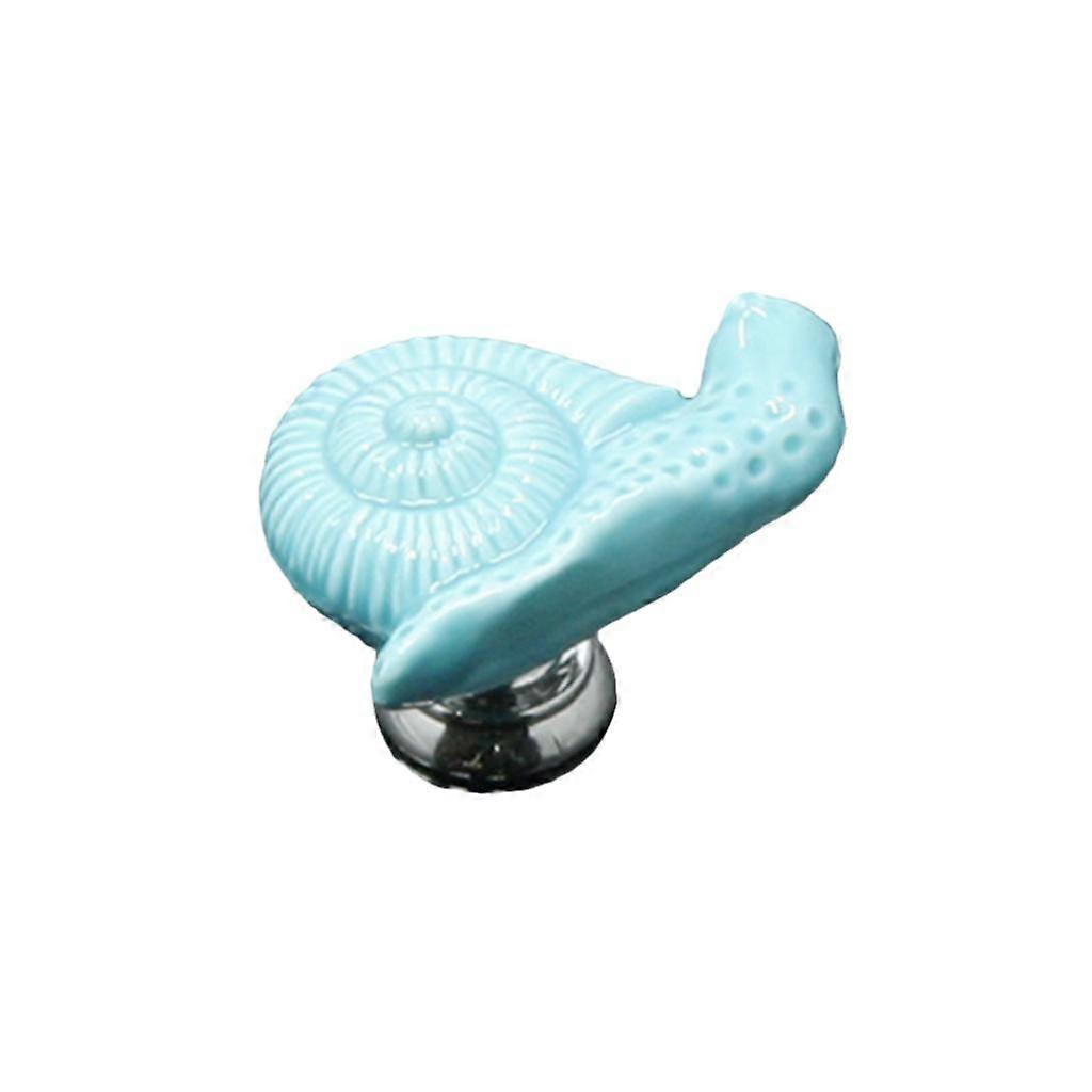 Snail Shape Kitchen Cabinet Knobs Ceramic Drawer Cupboard Pull Handle White