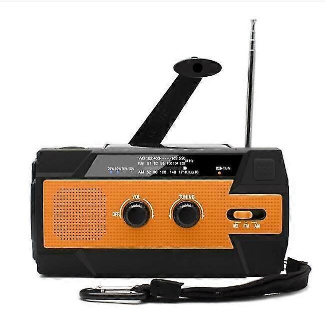 Emergency-radio, 4000mah Weather Radios With Hand Crank & Solar Charging,3 Gear Led Flashlight,sos Alarm, Portable Power Bank,am/fm/noaa,motion Se