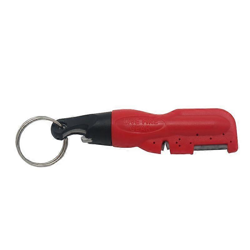 Universal knife sharpener with fire stone sharpener and bottle opener