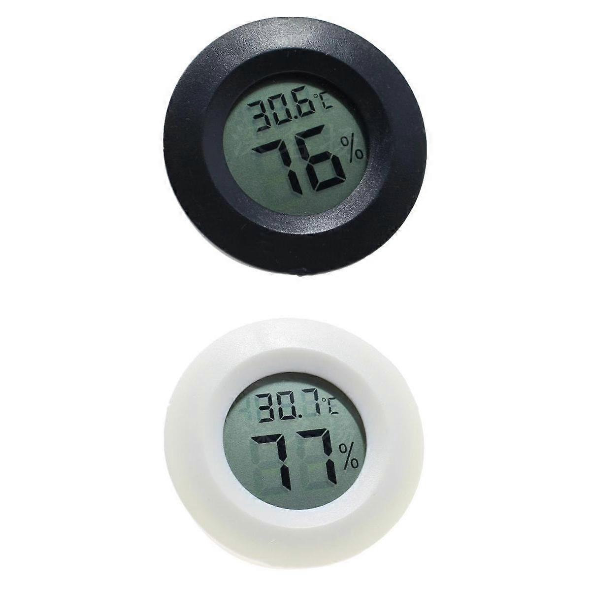 2 Pieces Round Reptile Humidity Hygrometer For Reptile Turtle Tank