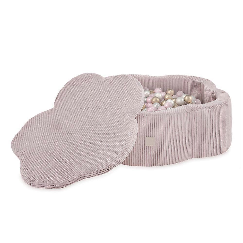 Misioo Dry Pool Flower με Mat Ανοιχτό Ροζ Κοτλέ Premium Floral Fun Zone 200Μπάλες: Pearl Light Pink Pearl Gold