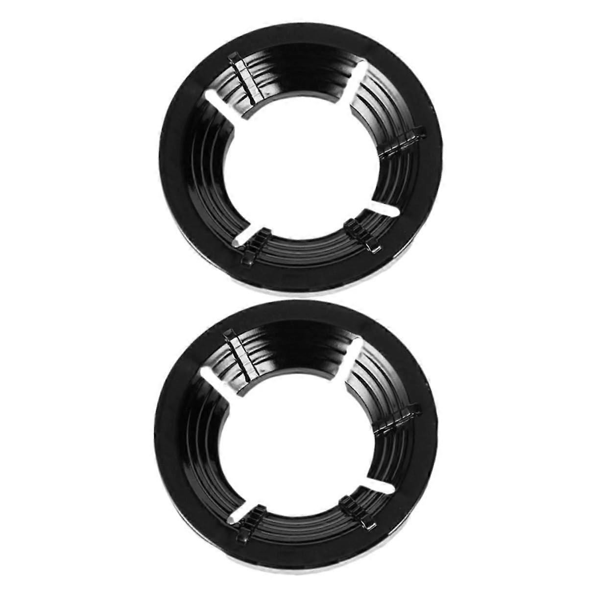 Gas Stove Windshield Accessories - 2 Piece Universal Wok Support Ring Rack for Gas Cooktops, Enamel Black Finish