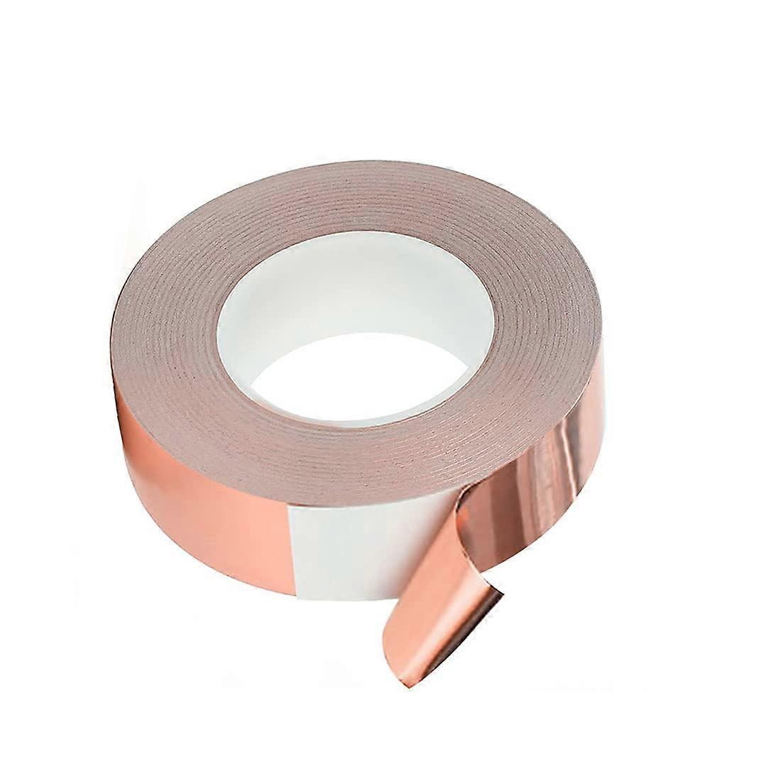 Copper Tape Self-Adhesive 30m x 30mm, EMI Shielding Ultra Thin Copper Foil, Solderable Conductive Strips for Snail Control