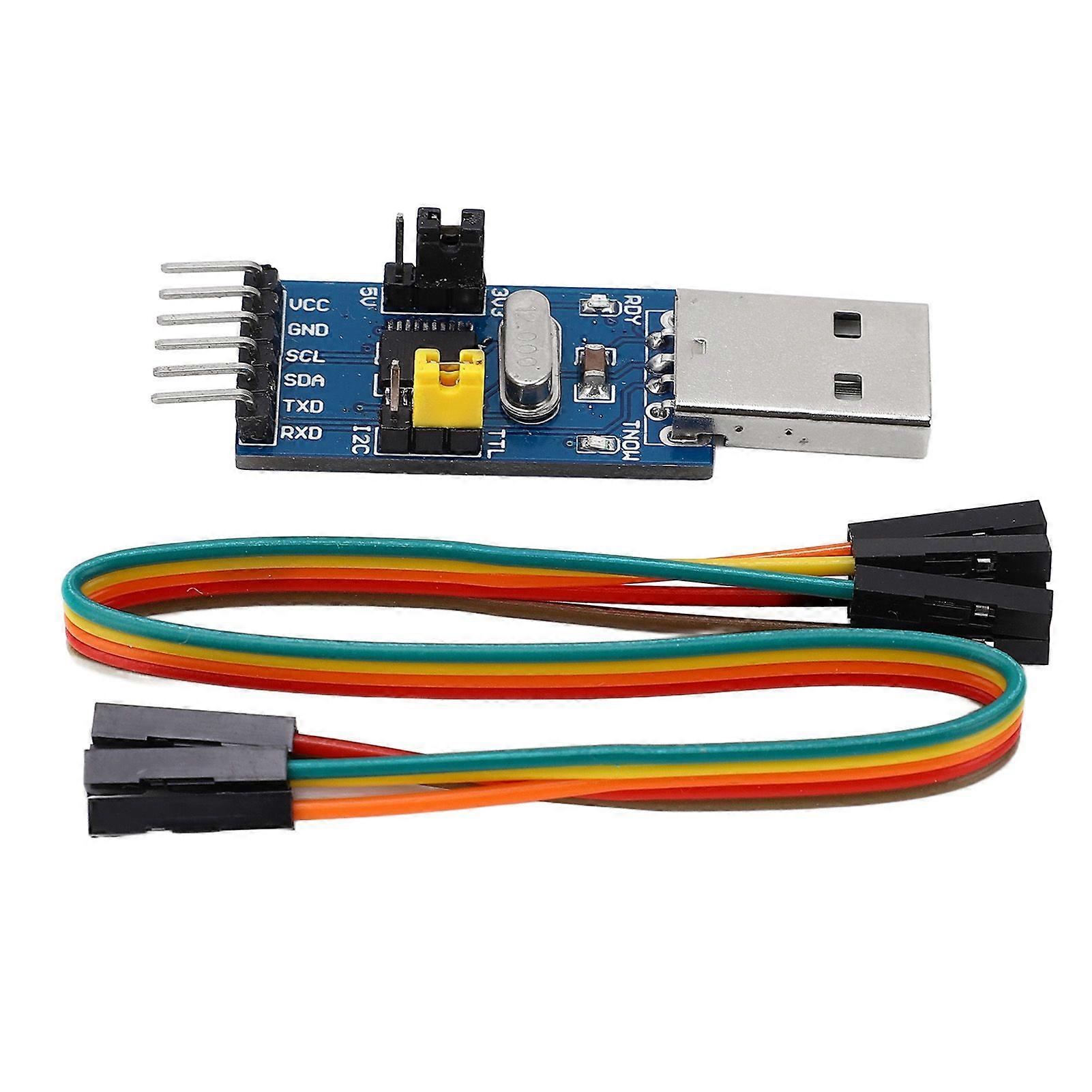 Hochwertiges CH341T 2 in 1 Konverter Adaptermodul 3,3V 5V USB auf IIC...
