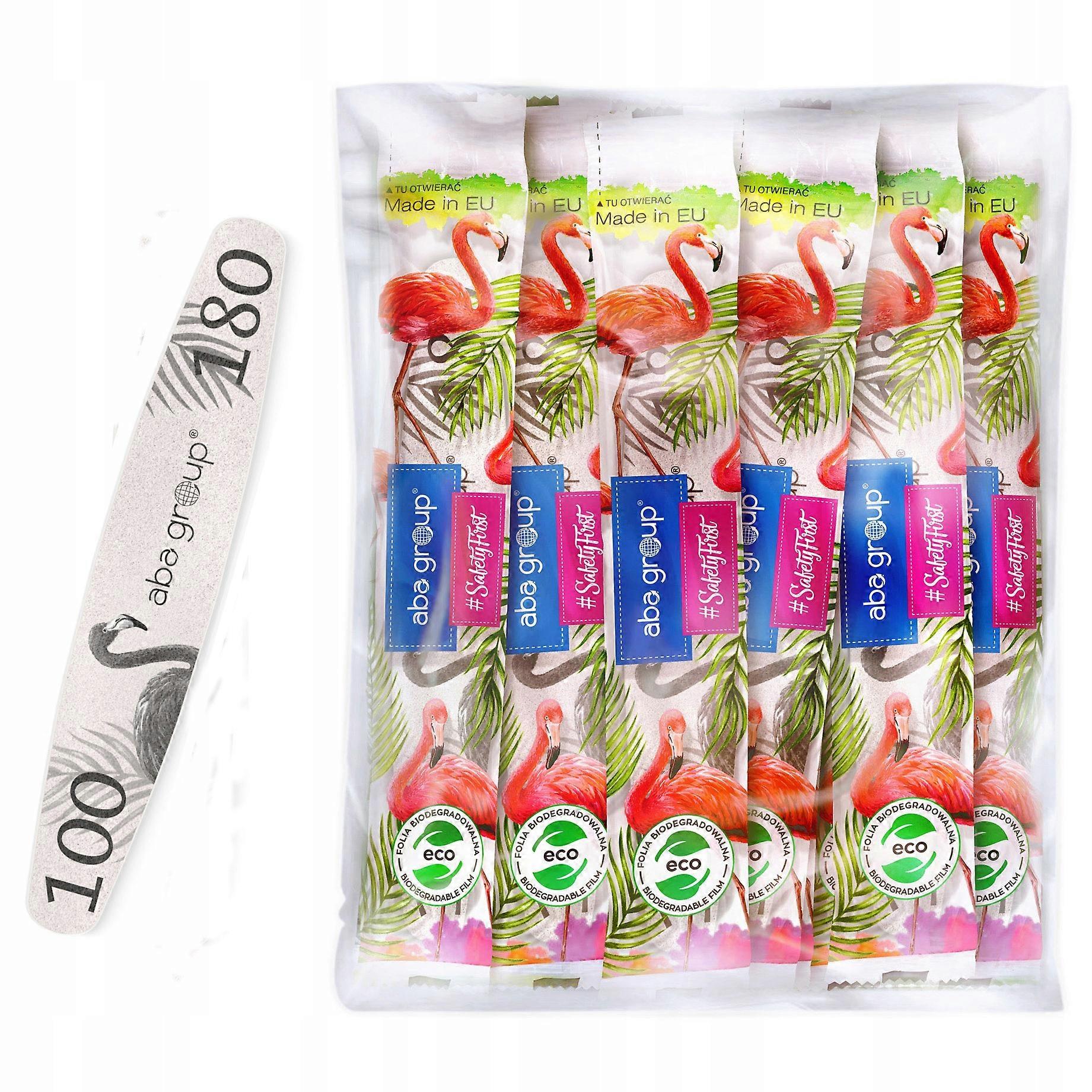 Aba Group ΑΣΦΑΛΕΣ ΠΑΚΕΤΟ Λίμα νυχιών ELIPSA 100/180 SLIM - FLAMINGO, 25 τεμάχια