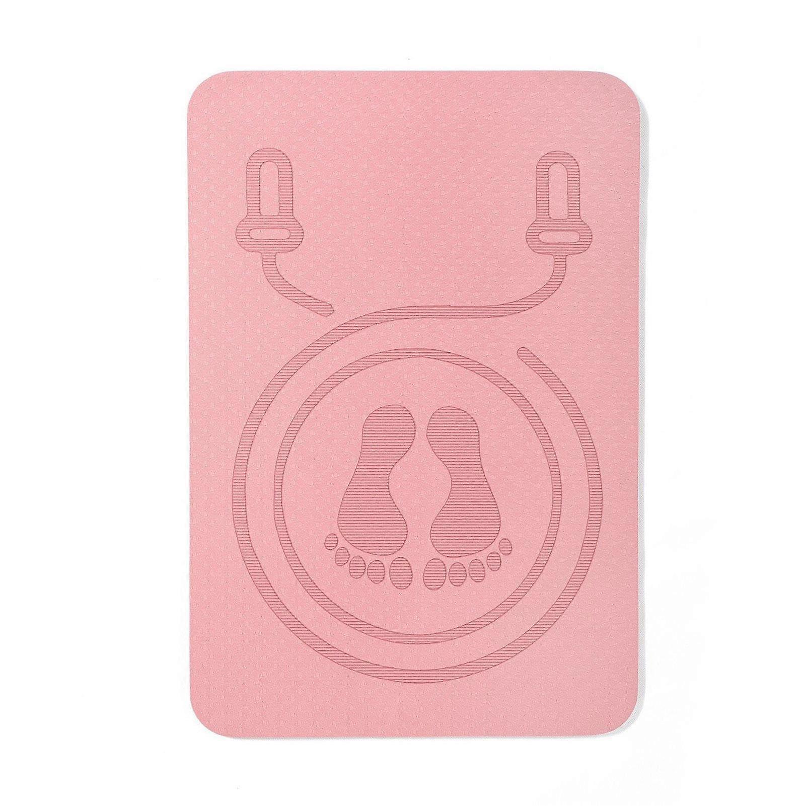 Jumping Mat, Breathable Non-Slip Exercise Mat, Skipping Rope Compatible, Concrete Pink for Cardio Training Home Gym