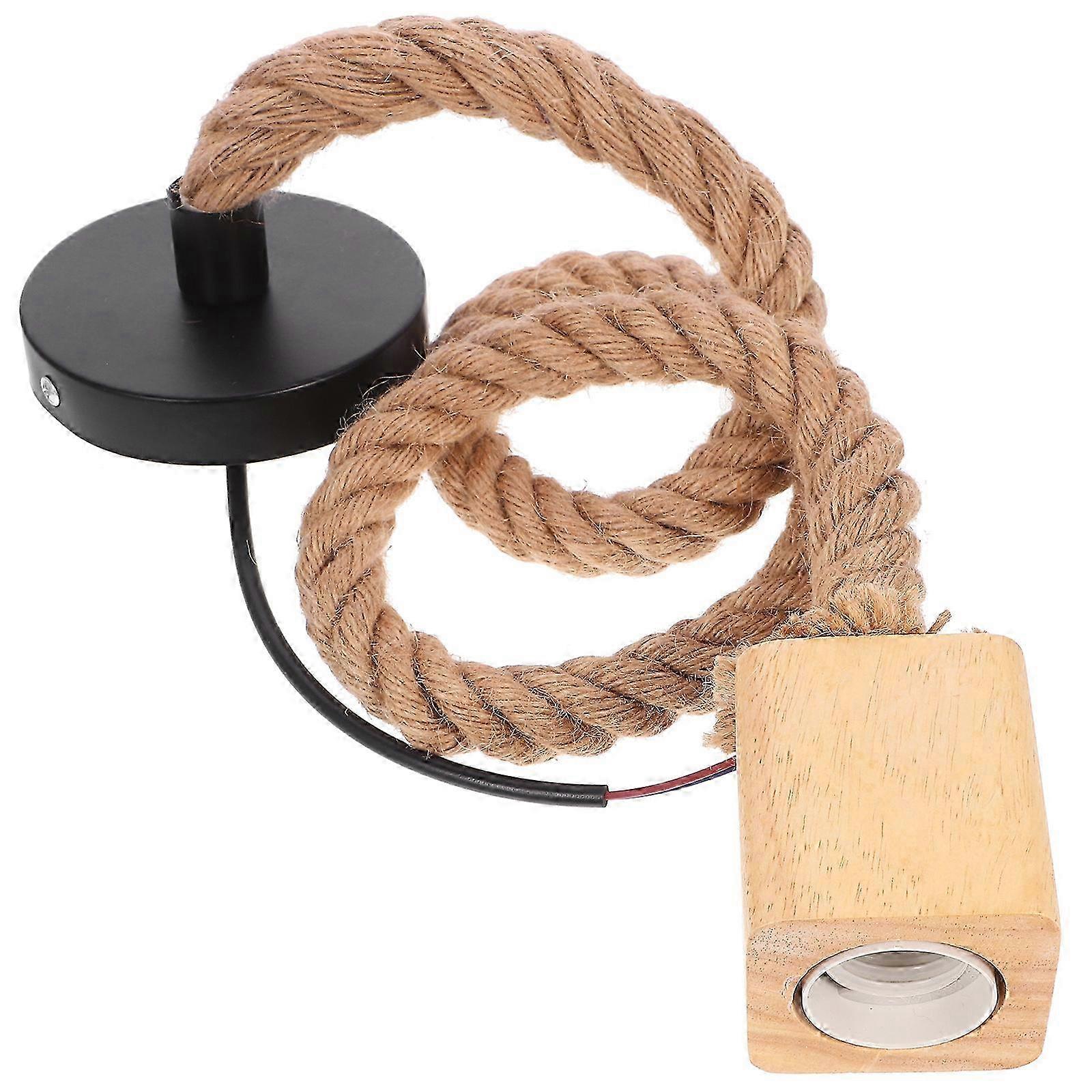 Square Pendant Light Socket with Cord Outlet Bulb Holder 96x8.5x8.5cm
