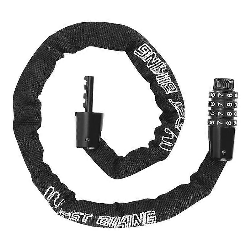 WEST BIKING YP0705089 0.65m Bike Chain Lock 4 Digit Resettable Combination Alloy Bicycle Locks for B