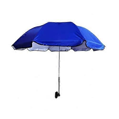 Outdoor Parasol with Steering Device for Fishing, Backrest Support Blue
