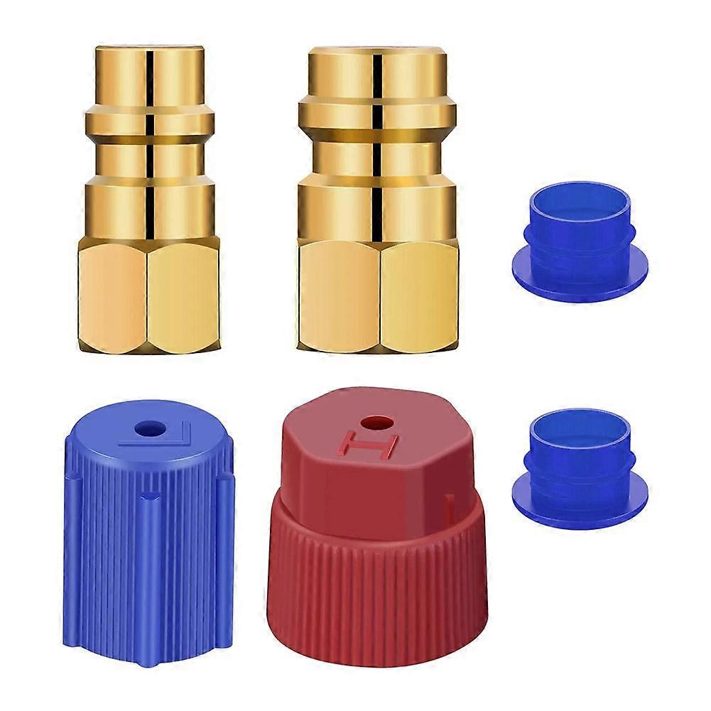 AD51+AD52(A)$R12R22 threaded 1/4SAE internal interface converted to R134A high and low pressure external connector conversion nozzle AVA51/52