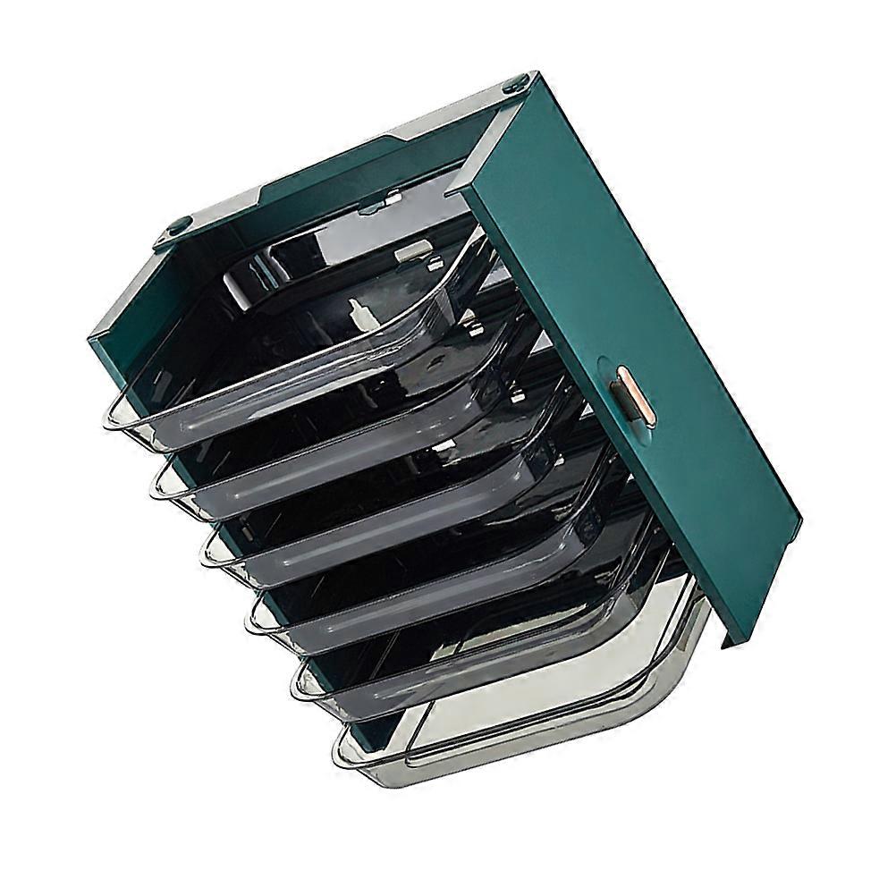 Space Saving Multi Layer Food Prep Rack with Sliding Dish Organizer for Hotpot – with Transparent Trays – Ideal for Kitchen Counters, Restaurants &