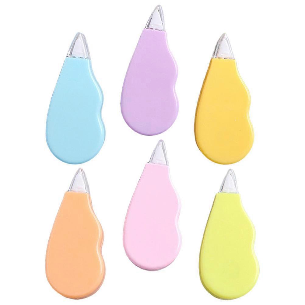6pcs Portable Pastel Correction Tape Set for School & Home Use   Compact, Easy to Use Stationery Supply for Students