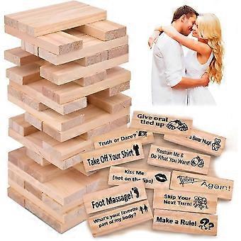 Lust Tower Koppels Spelletjes, Ondeugend Spel Voor Volwassenen, 48 Stukjes Valentijn Tumbling