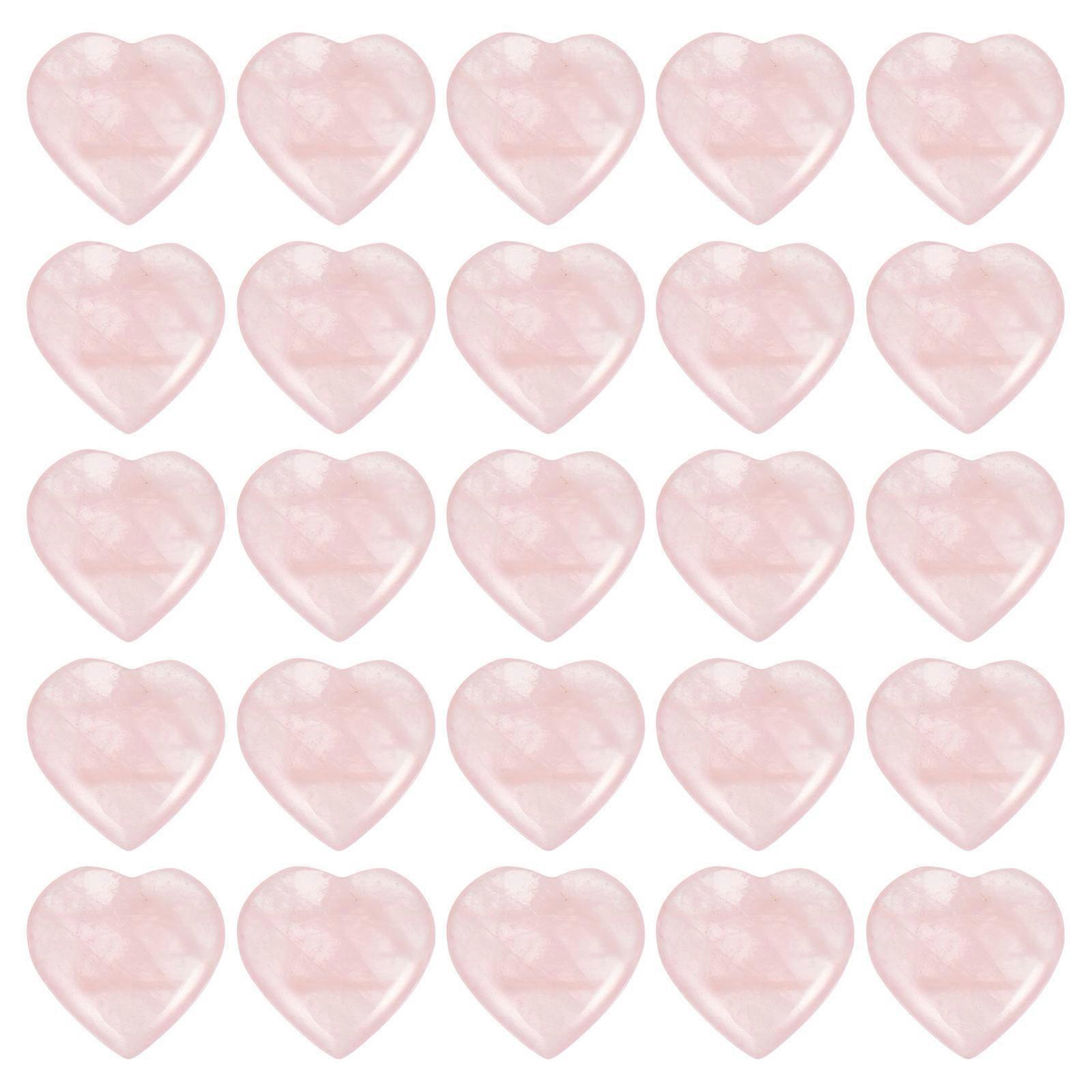 Kalp Şeklinde Dekoratif Taşlar Balık Tankı Kristal Süsler Pembe 2x2x0.6cm Kristal Akvaryum 30Set