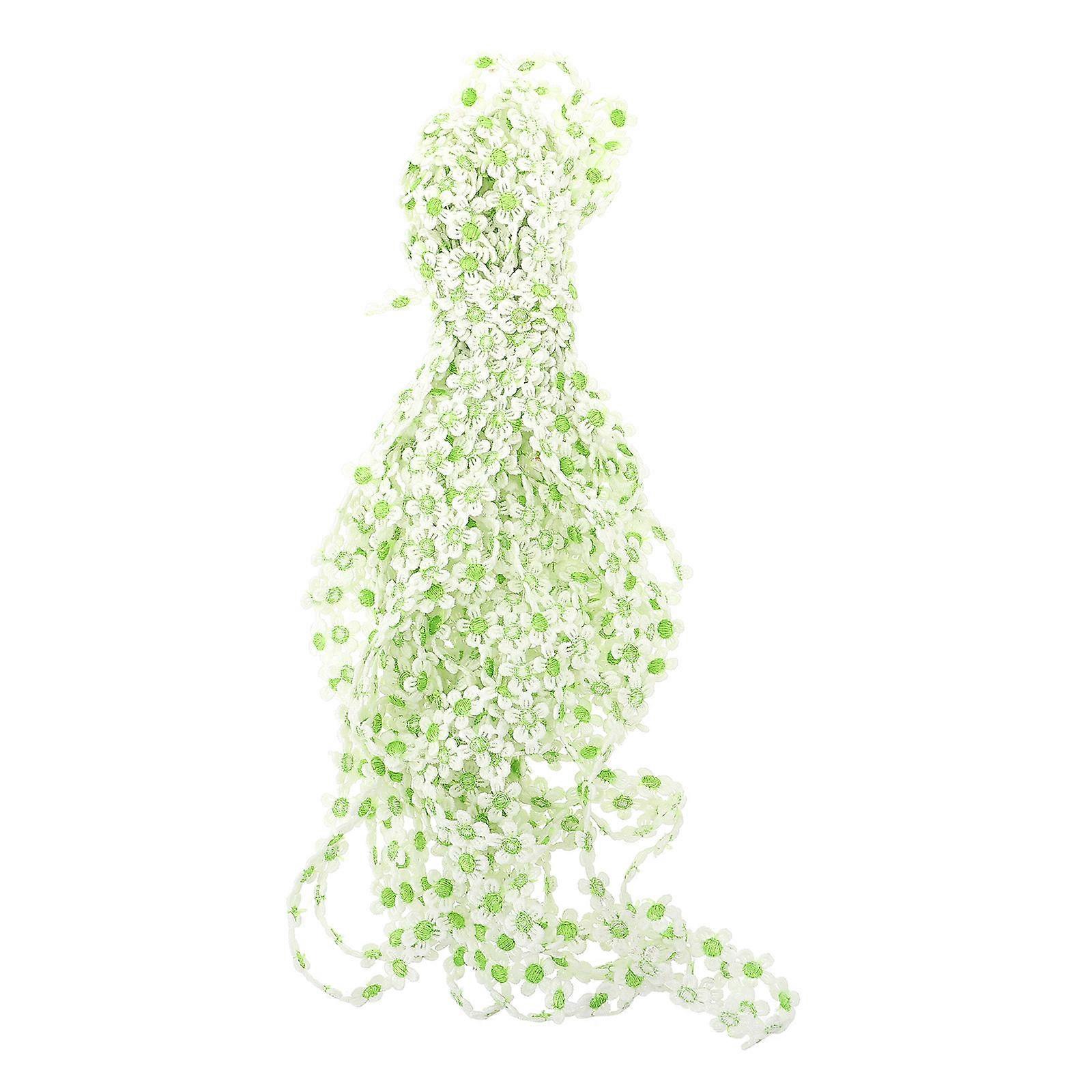 Flower Trim Ribbon Diy Craft Lace For Sewing Curtain Green 0.1X1.4X1300CM 1Pc