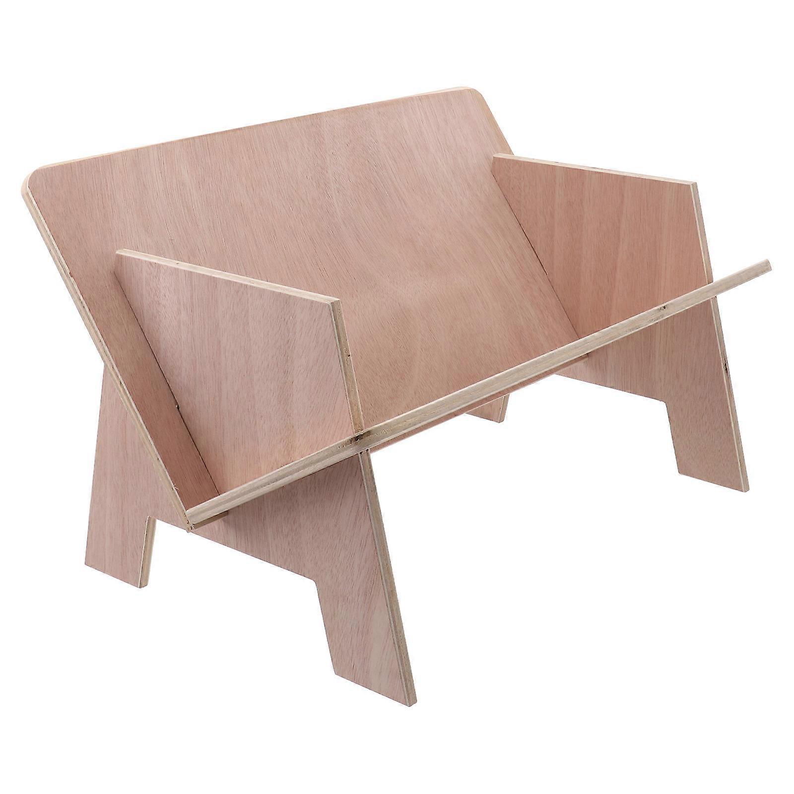 Small Bookshelf Creative Document Rack Office File Rack Log Color 40x26x24cm Portable 1Pc
