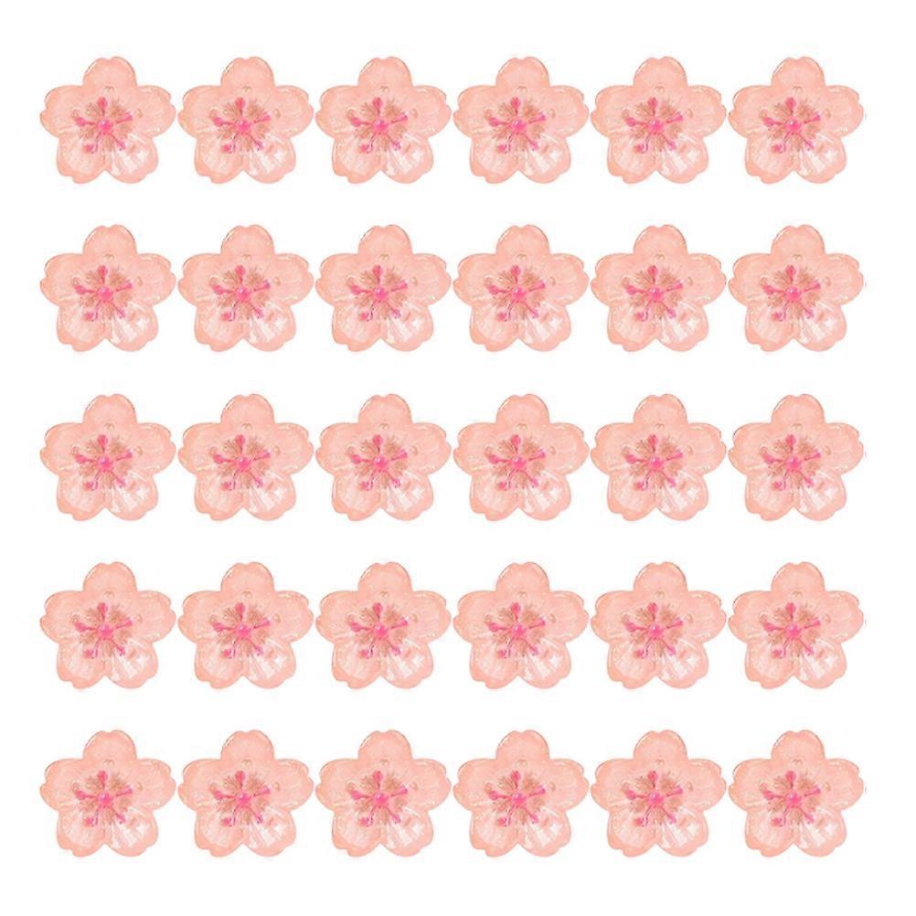 Cute Flower Push Pin Bulletin Board Decorative Flower Pushpins For Cork Board Home Decor Pink 1.95X1.95X1.50CM Securing Notes 30Pcs