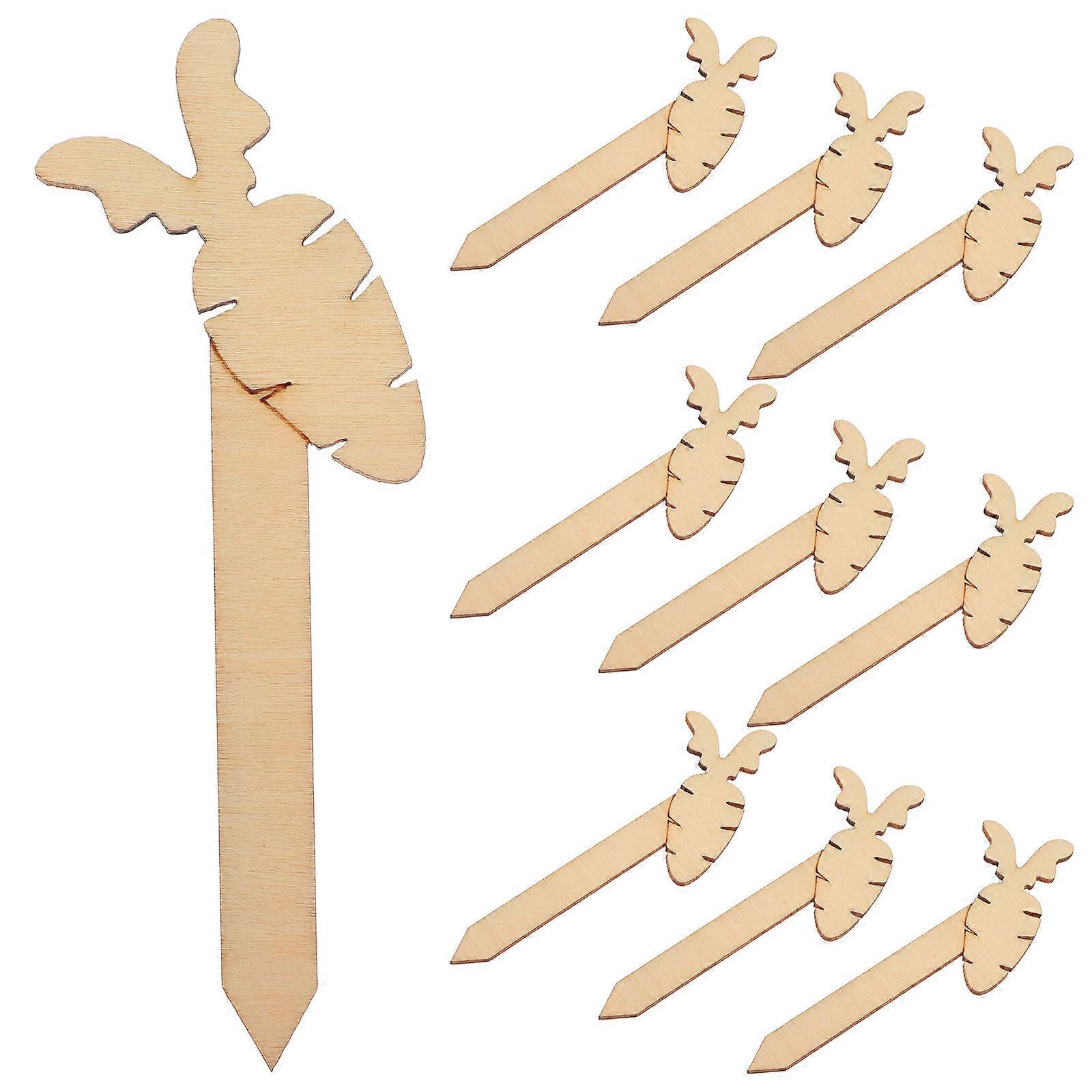 Easter Wooden Bookmarks For Diy Projects Reading Experience Carrot Shape Students Teachers Multi 10Pcs