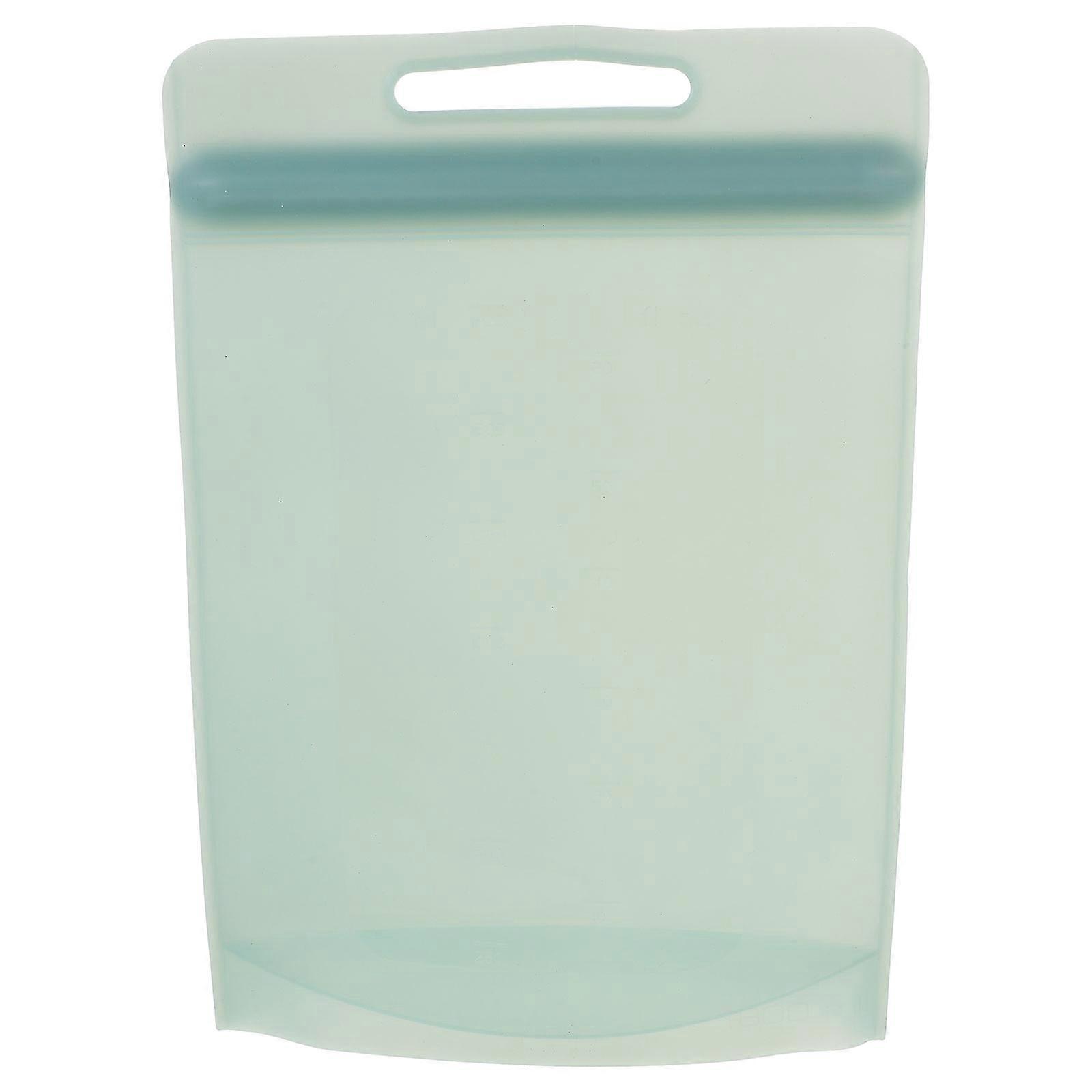 Reusable Food Storage Pouch Multi-Function Fridge Bag Green 27.00X19.70X1.00cm Sealed Storage 1Pack