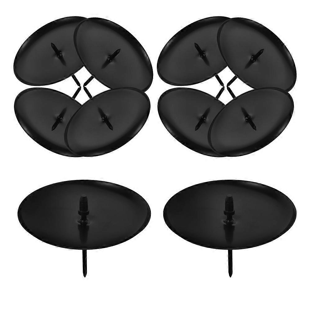 Taper Candles Candlestick Holders Secure Candle Placement For Homeowners Event Planners Black 7.50X7.50X5.00CM 10Pcs