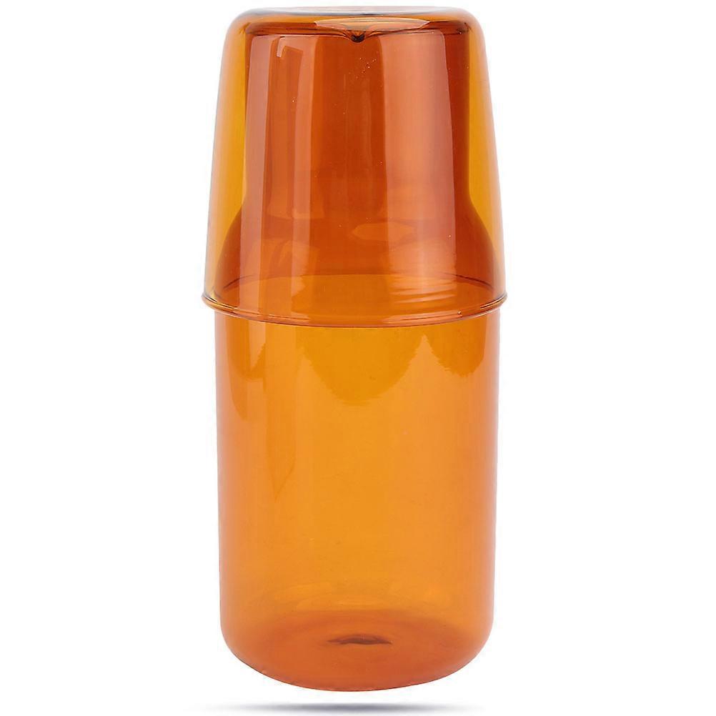 Dormitory Water Carafe High-grade Glass Cylindrical Shape For Home Use 500ml Drinking 1Set
