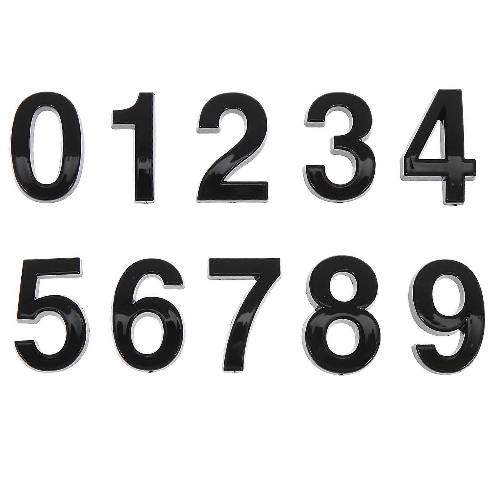 Self-Adhesive House Numbers Multi-Function Clock Numbers 3D Rectangular For Apartments 10Pcs