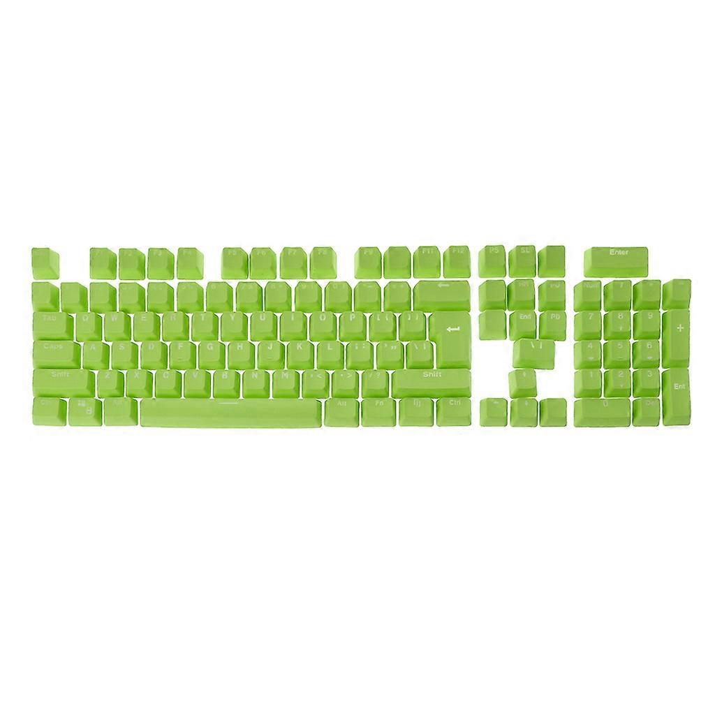 104 Key Keycaps OEM Profile Double Shot PBT Backlight Keycaps for Mechanical Gaming Keyboards MX Switches Green