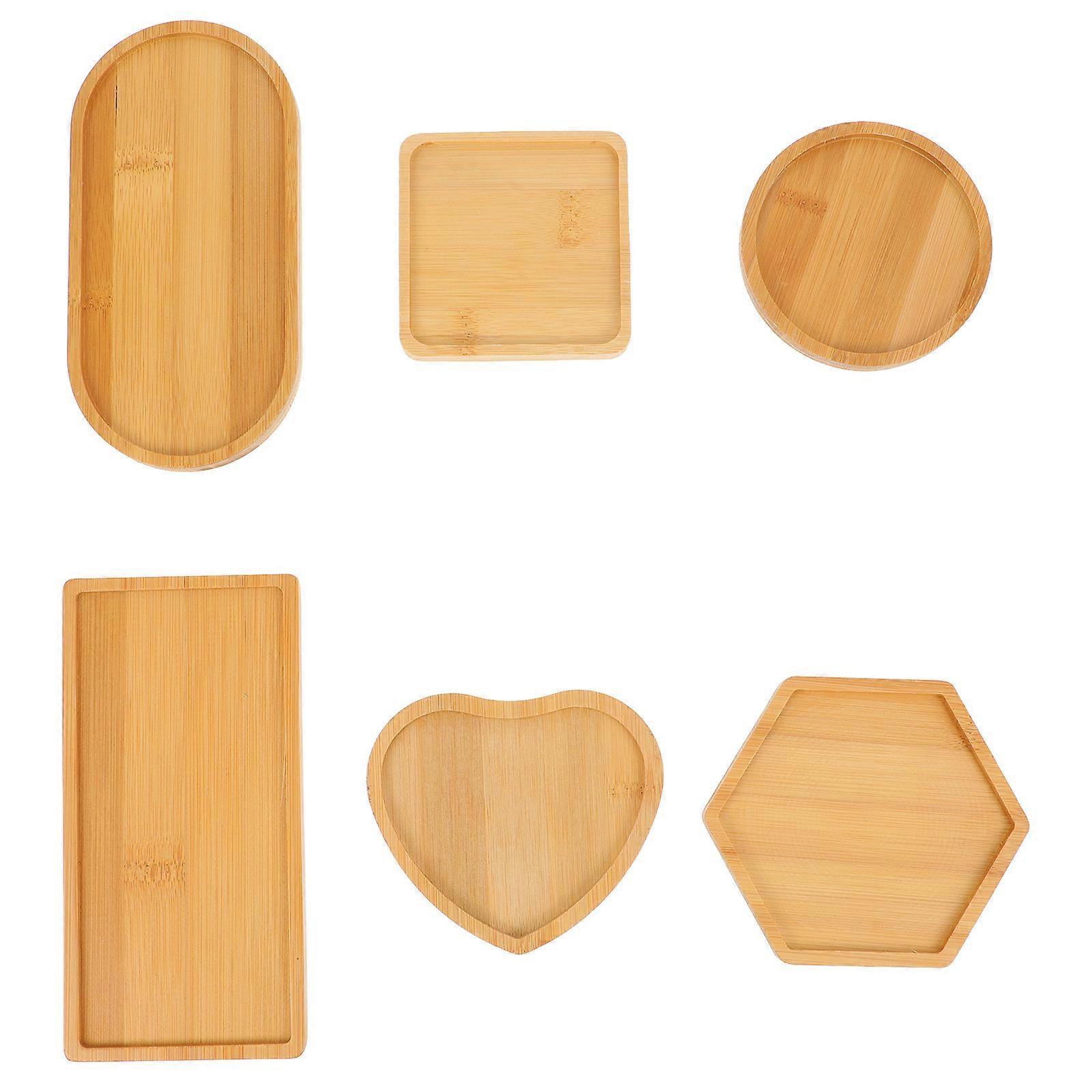 6pcs Filled Tray DIY Mold Creative Plate for Crafting Home Decor Art Dishes Coasters Ornaments
