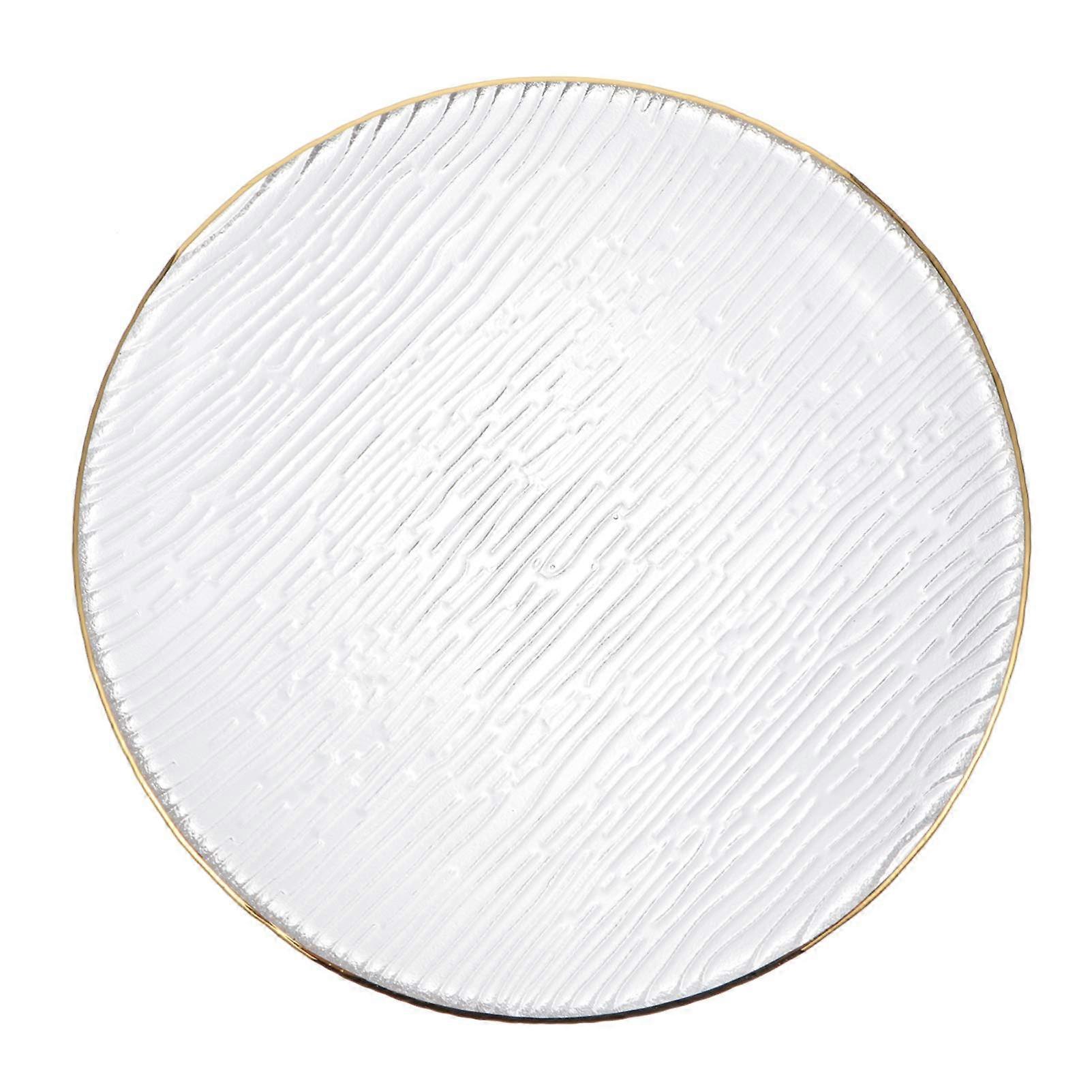 Glass Transparent Dessert Cake Plate 15.5x15.5x2 cm Western Style Steak Tray for Serving and Display