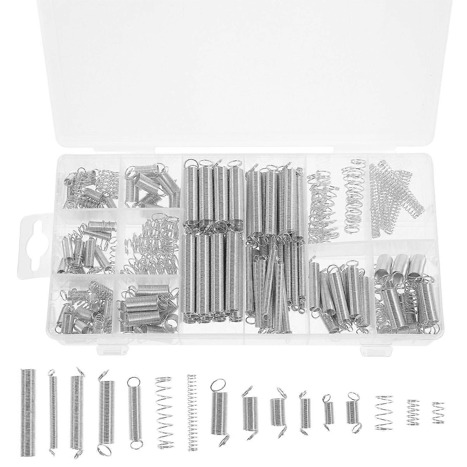 Assorted Compression Springs Spring Home Vehicles Machinery Fixing 200Pcs