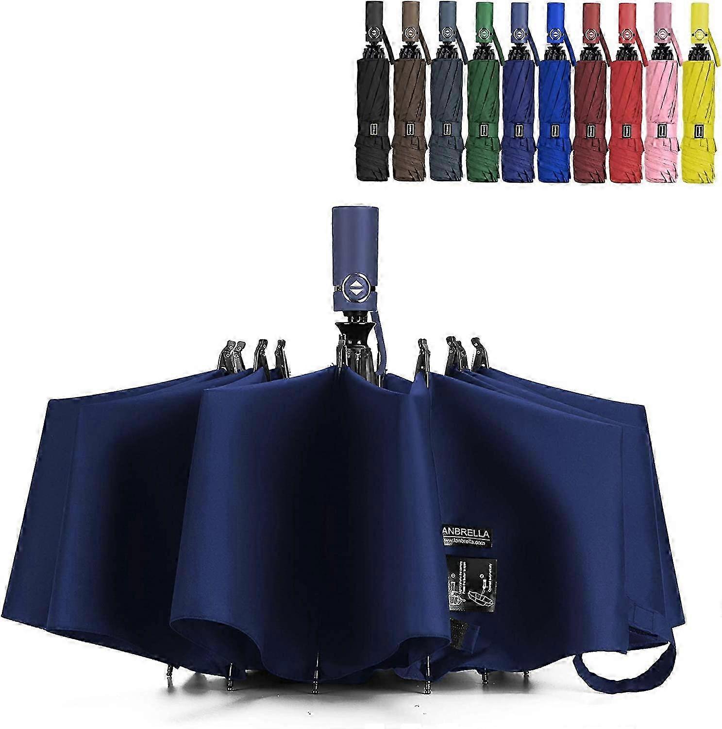 Compact Folding Reverse Umbrella for Windproof Travel Protection